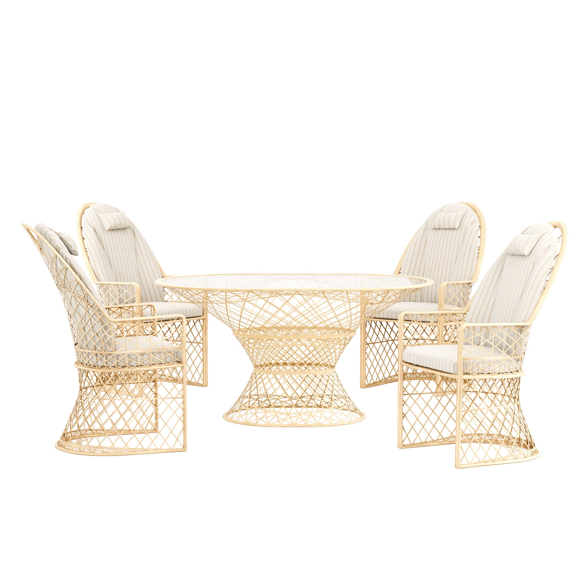 Kristall Hochlehner, 5-teiliges Set mit Tisch