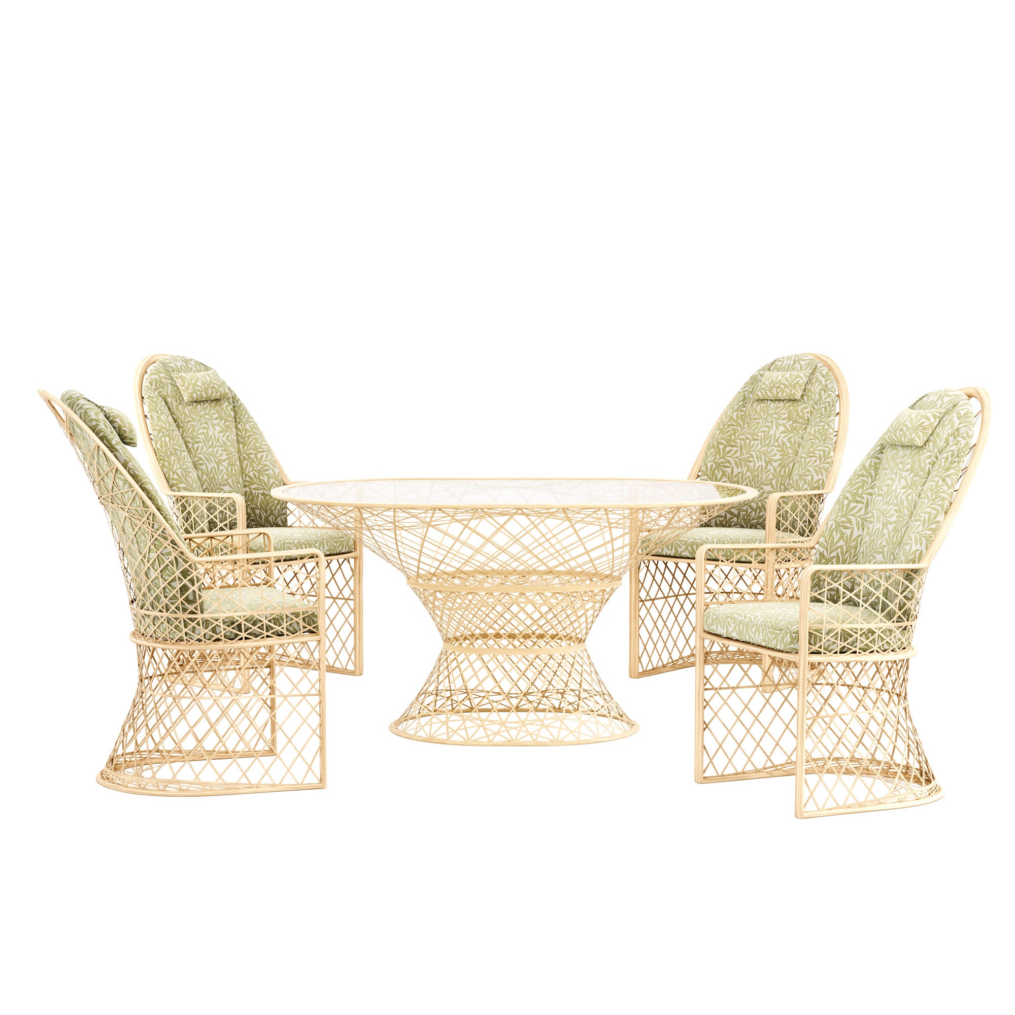 Kristall Hochlehner, 5-teiliges Set mit Tisch