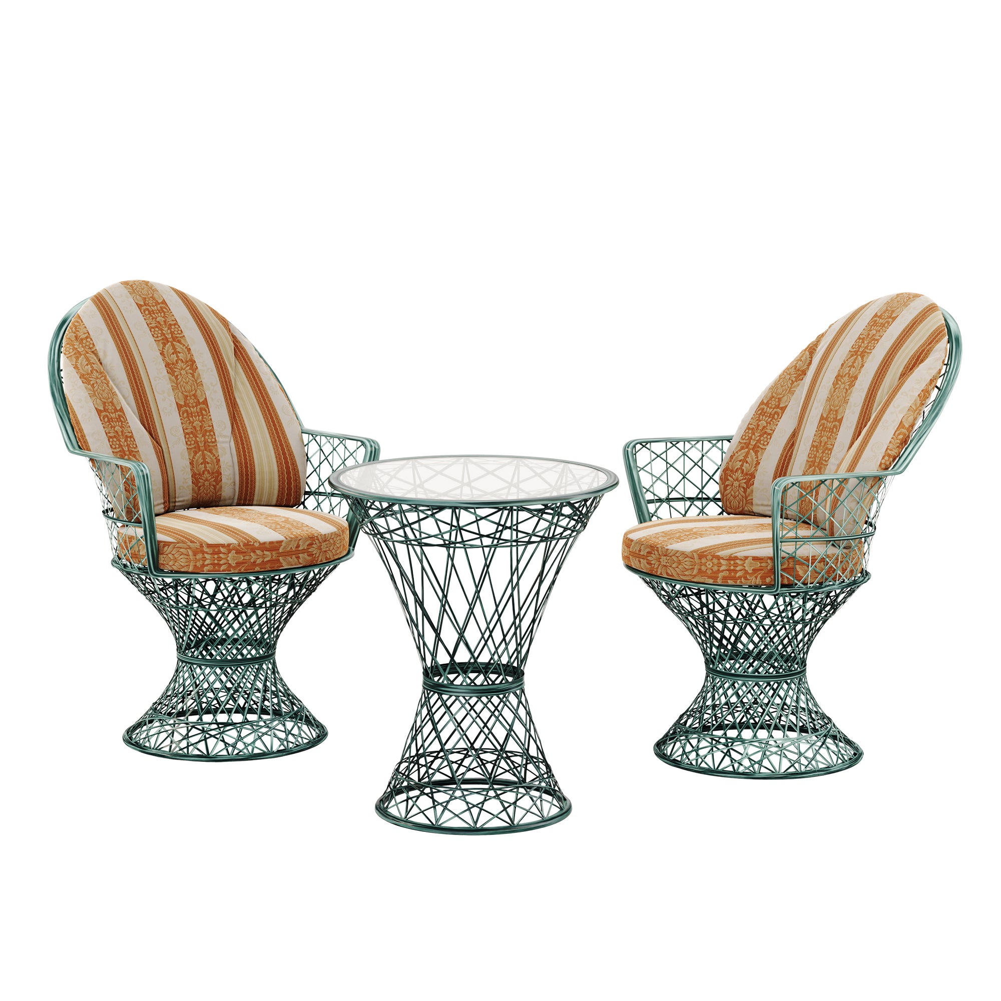 Saphir Armlehnstuhl, 3-teiliges Set mit Tisch