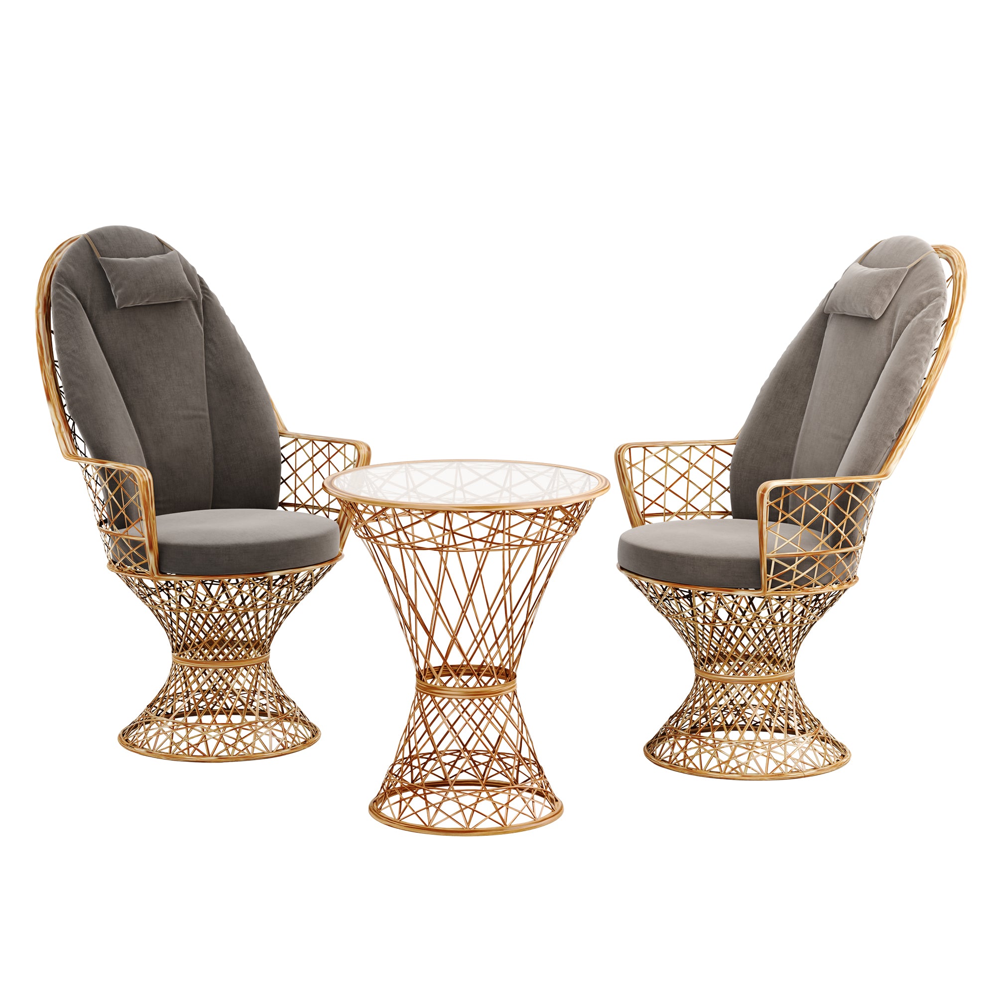 Saphir Hochlehner, 3-teiliges Set mit Tisch