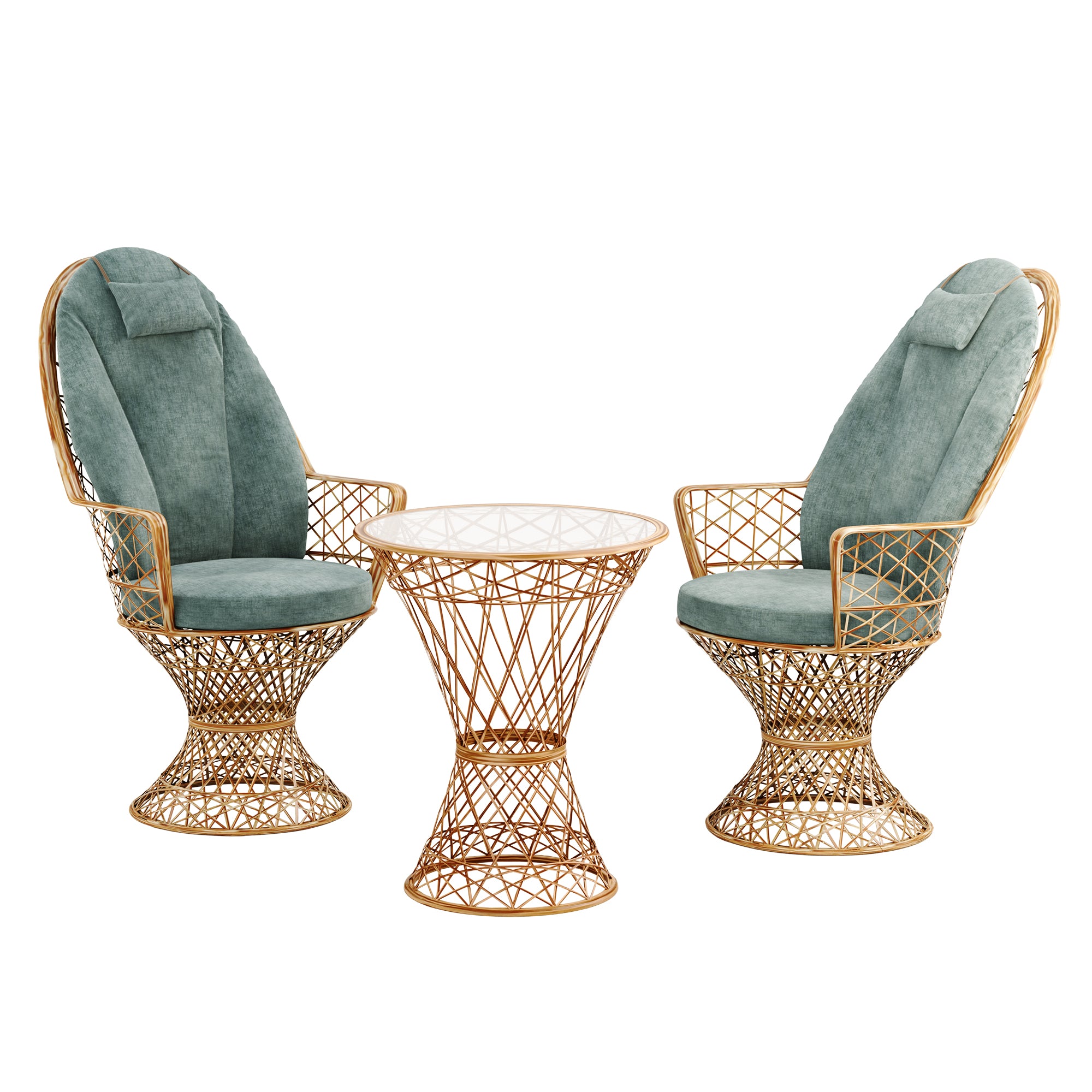 Saphir Hochlehner, 3-teiliges Set mit Tisch