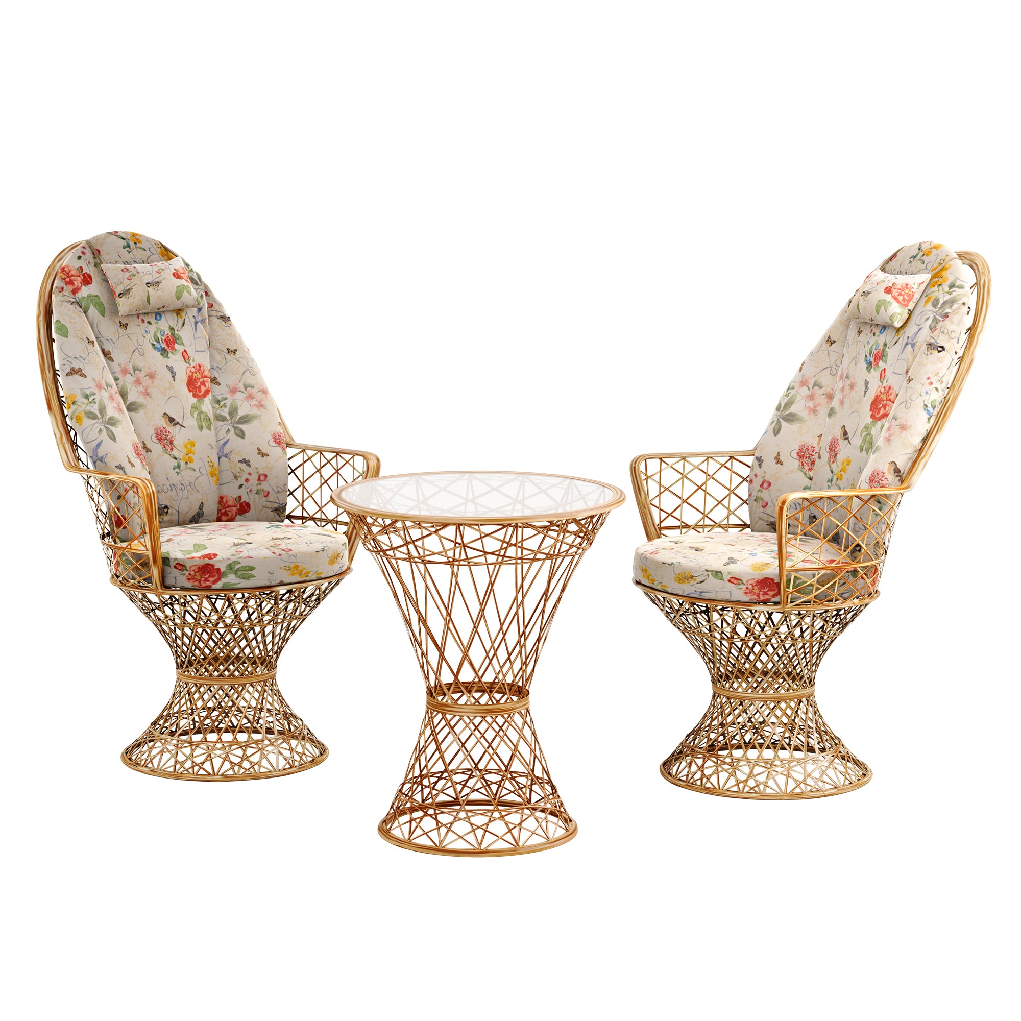 Saphir Hochlehner, 3-teiliges Set mit Tisch