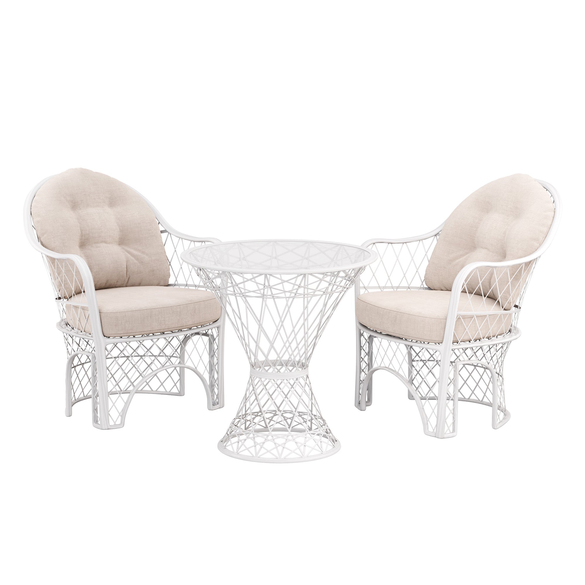 Smaragd, 3-teiliges Set mit Tisch