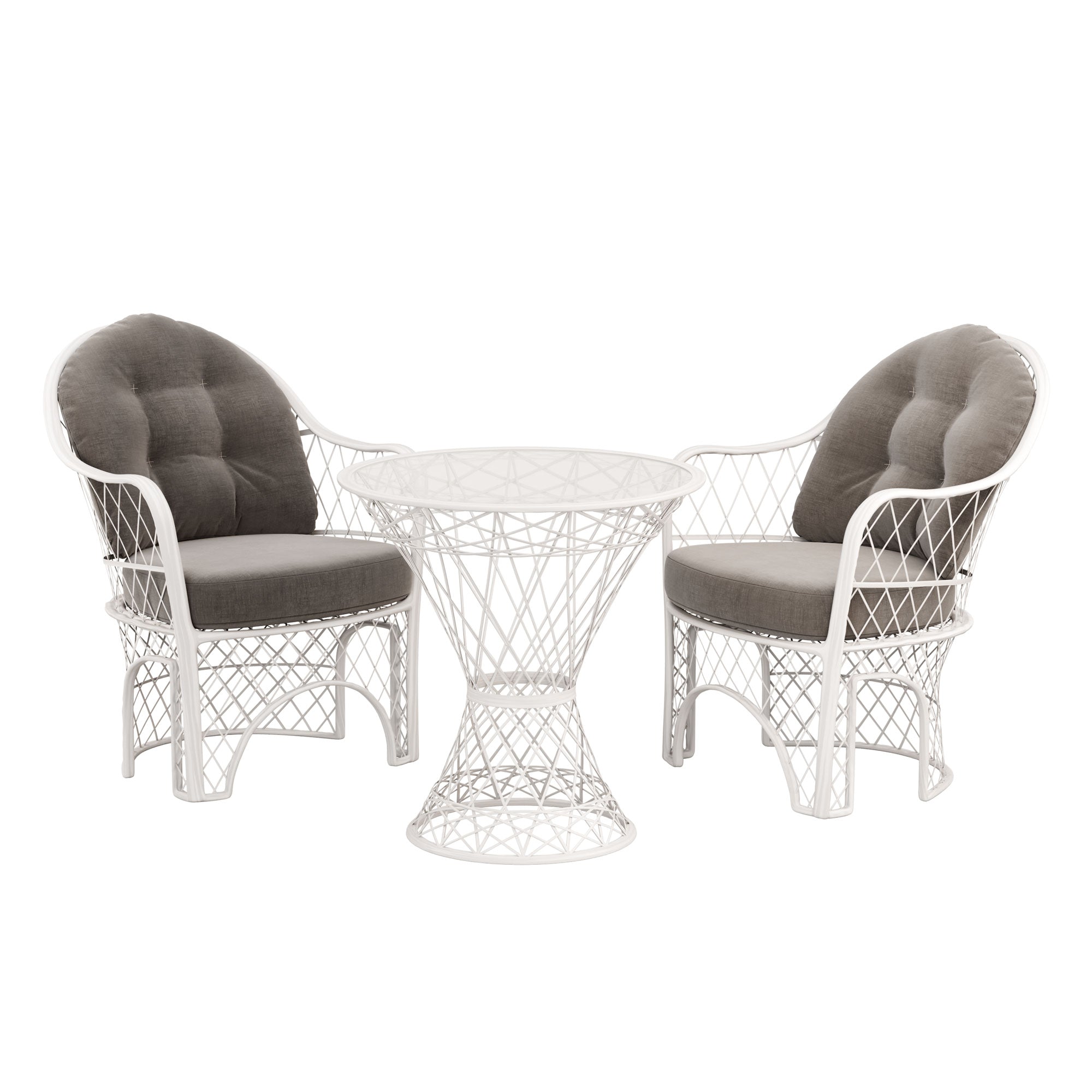 Smaragd, 3-teiliges Set mit Tisch