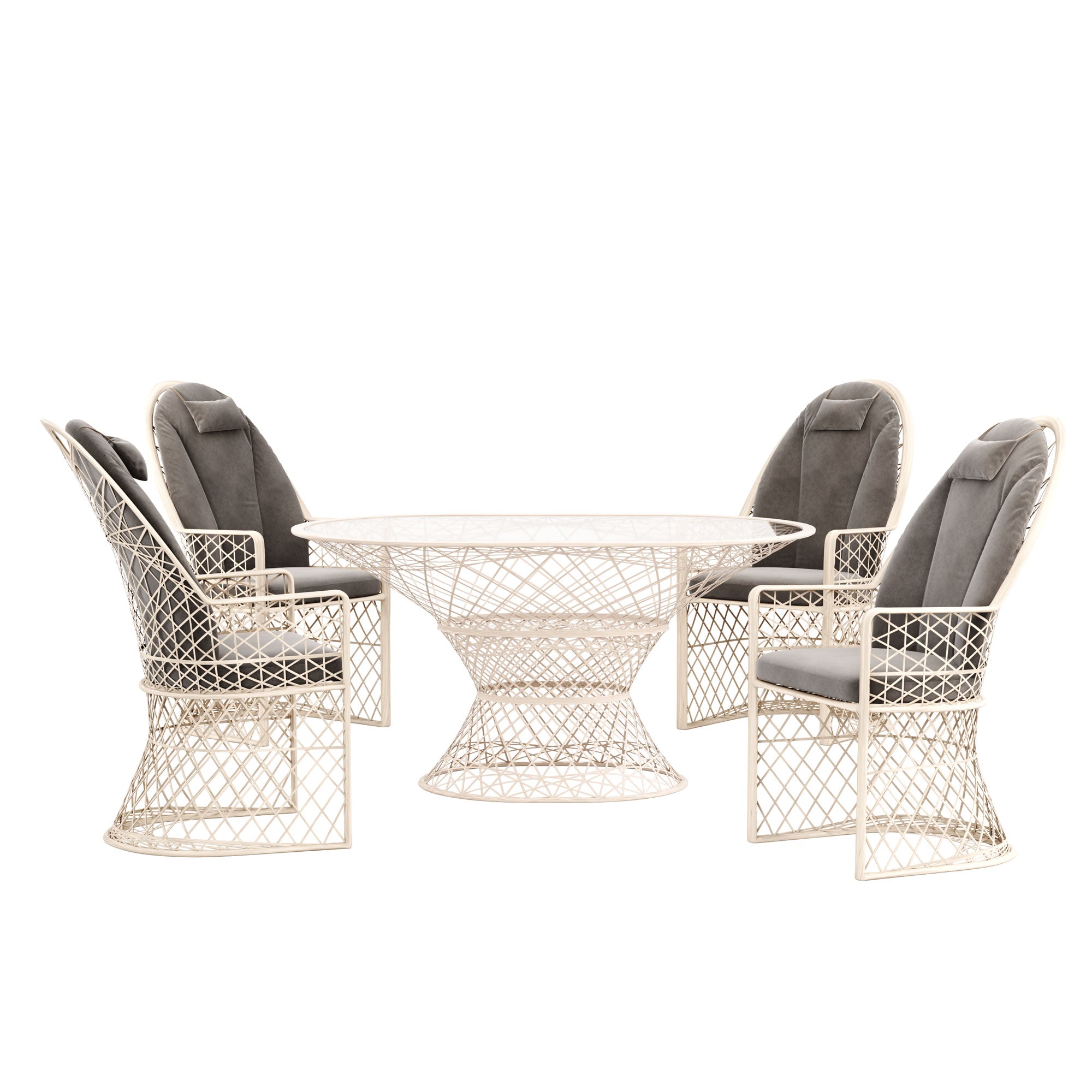 Kristall Hochlehner, 5-teiliges Set mit Tisch