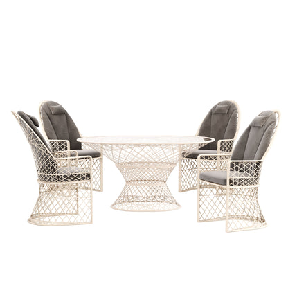 Kristall Hochlehner, 5-teiliges Set mit Tisch