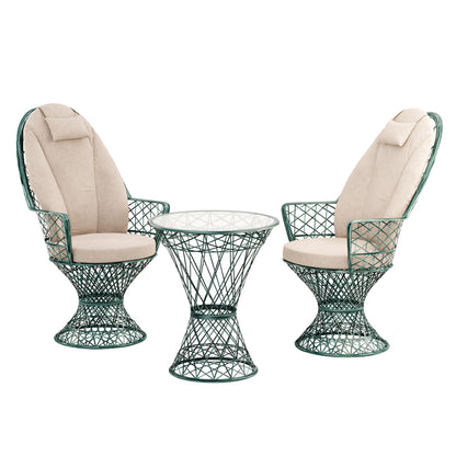 Saphir Hochlehner, 3-teiliges Set mit Tisch