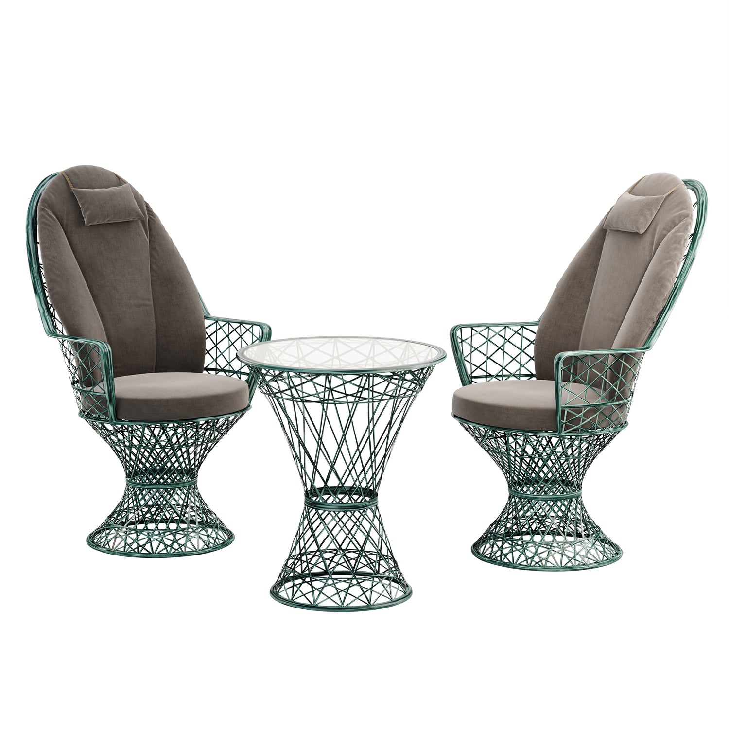 Saphir Hochlehner, 3-teiliges Set mit Tisch