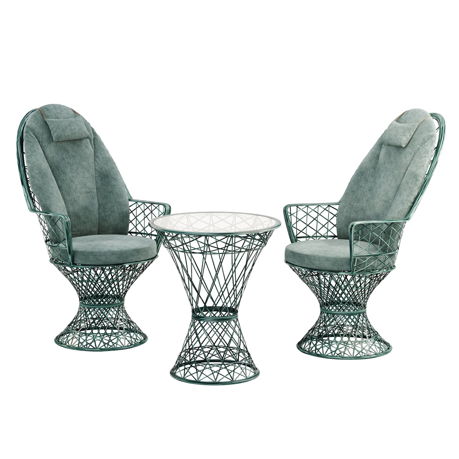 Saphir Hochlehner, 3-teiliges Set mit Tisch