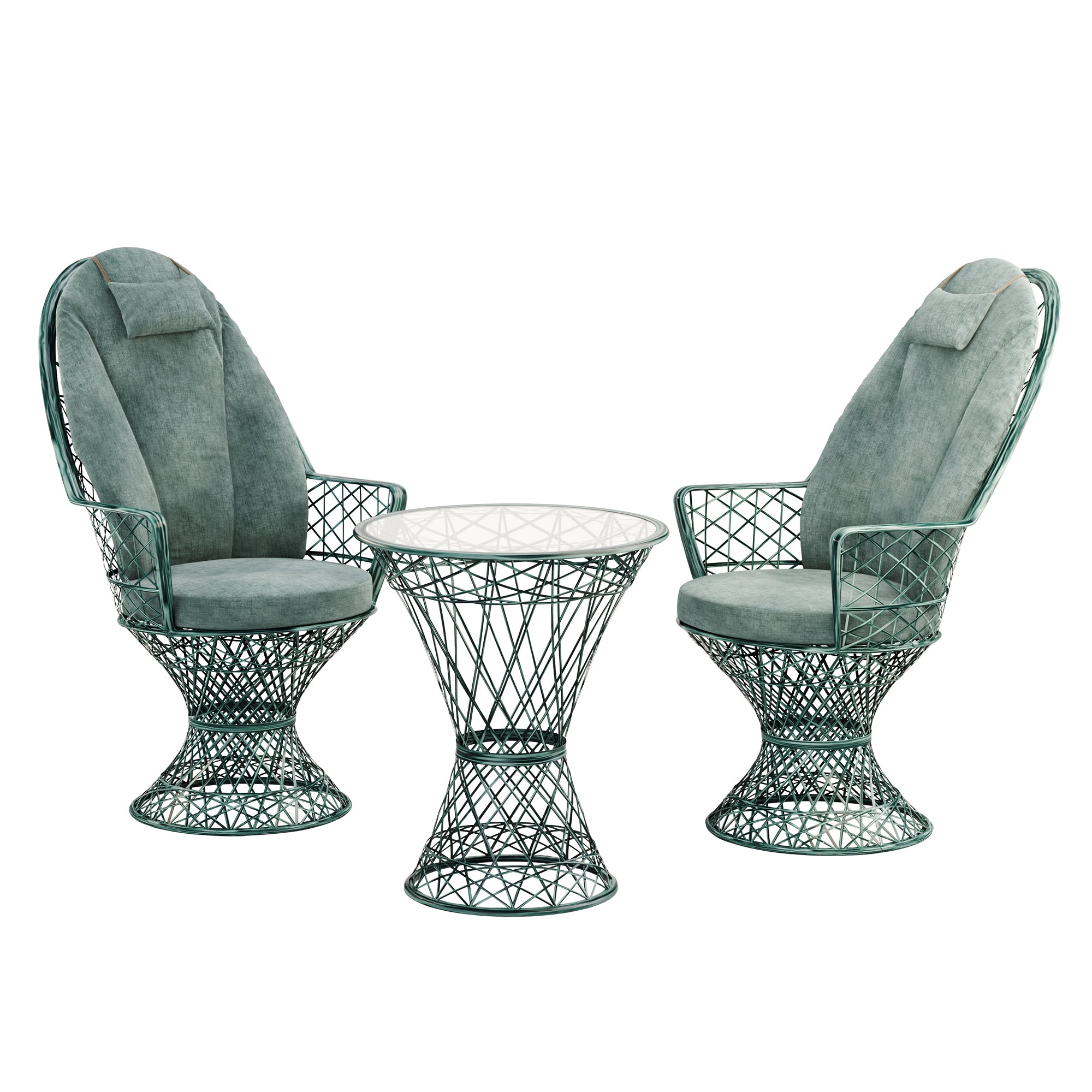 Saphir Hochlehner, 3-teiliges Set mit Tisch