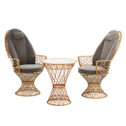 Saphir Hochlehner, 3-teiliges Set mit Tisch