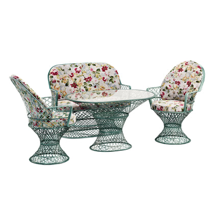 Saphir Armlehnstuhl, 4-teiliges Set mit Gartenbank